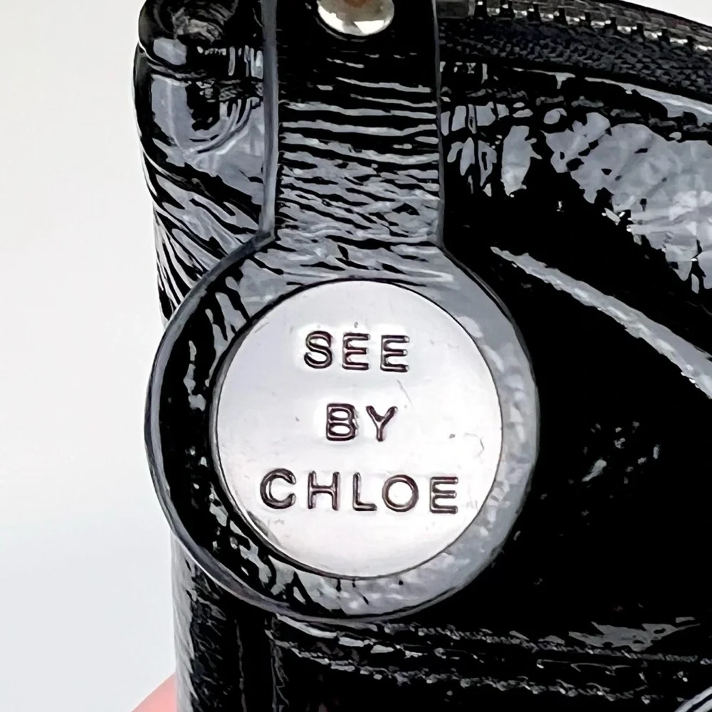 See by Chloe Patent Leather Cosmetic Case Bag